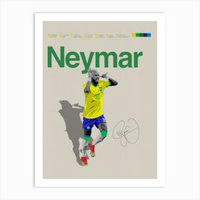 Neymar Inspired 1 Art Print