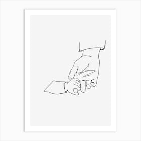 Hand Holding A Child Mothers day Art Print