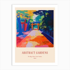 Colourful Gardens The Meiji Shrine Inner Garden Japan 4 Red Poster Art Print