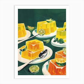 Orange Jelly Retro Advertisement Style 1 Art Print