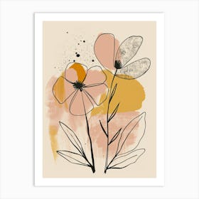 Sapporo Flower Market Boho Minimalist Style Art Print