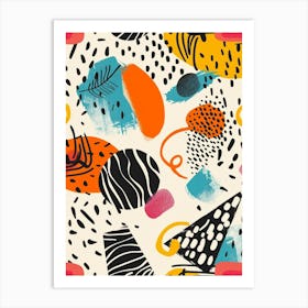 Playful And Colorful Geometric Shapes Arranged In A Fun And Whimsical Way 2 Art Print