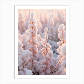 Frosty Botanical Snapdragon 2 Art Print