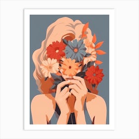 Bloom Body Woman Boho Illustration 4 Art Print