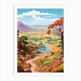 Pilanesberg National Park Cartoon 2 Art Print