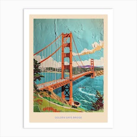 Kitsch Golden Gate Bridge Poster 3 Art Print