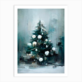 Abstract Christmas Tree Art Print