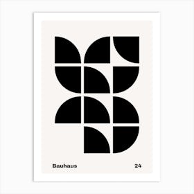 Geometric Bauhaus Poster B&W 24 Art Print