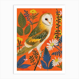 Spring Birds Barn Owl 2 Art Print