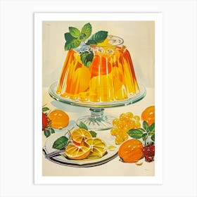 Orange Jelly Retro Advertisement Style 3 Art Print