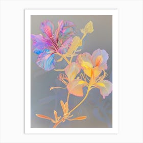 Iridescent Flower Peacock Flower 1 Art Print