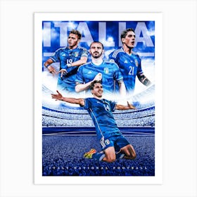 Italy Football Poster Art Print