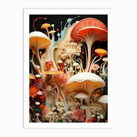 Mushroom Forest Art Print