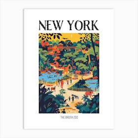 The Bronx Zoo New York Colourful Silkscreen Illustration 4 Poster Art Print