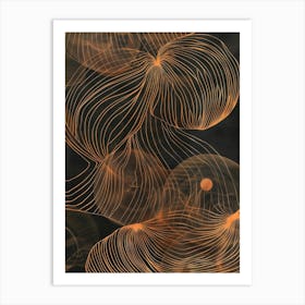 Orange Jellyfish Art Print