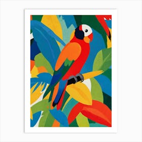 Tropical Parrots with matisse style Art Print