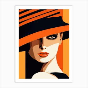 Hat and Woman Art Print