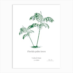 Florida Palm Trees 4 Art Print