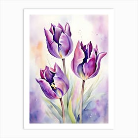 Purple Tulips 1 Art Print