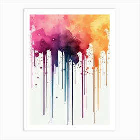 Watercolor Splatter Painting Art Print