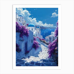 Beautiful Santorini Greece Wall Art 7 Art Print