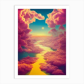 Clouds Sky Nature Sunset Paradise Ocean Sea Cumulus Dusk Art Print