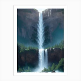 Waterfull In The Mountains 5 Art Print