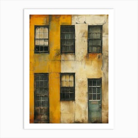 Windows Of A Building Art Print