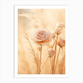 Boho Dried Flowers Rose 2 Art Print