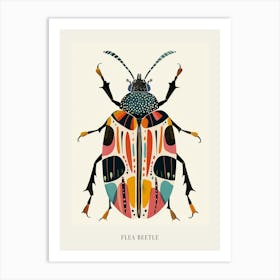 Colourful Insect Illustration Flea Beetle 3 Poster Art Print