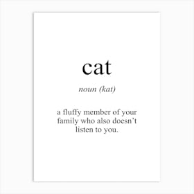 Cat Meaning Art Print