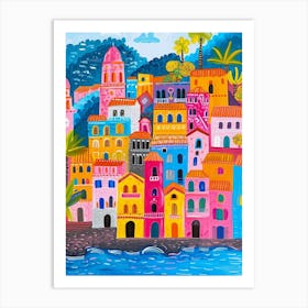 Kitsch Sicily Coastline 1 Art Print