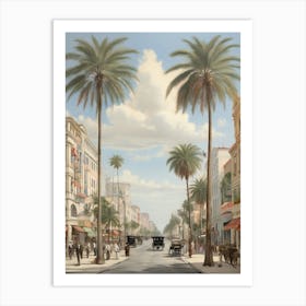 Palm Tree Street Art Print