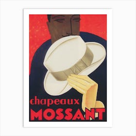 Chapeaux Mossant Vintage Fashion Poster Art Print