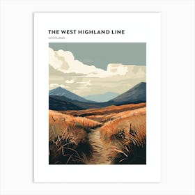 The West Highland Line Scotland 9 Hiking Trail Landscape Poster Art Print