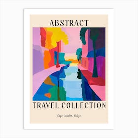 Abstract Travel Collection Poster Caye Caulker Belize 4 Art Print