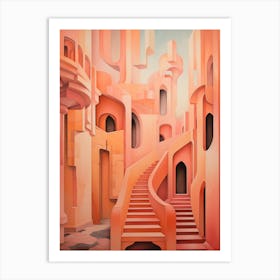 Abstract Geometric Architecture 6 Art Print