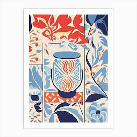 Mosaic Tiles Matisse Style Art Print