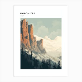 Dolomites Italy 2 Hiking Trail Landscape Poster Art Print