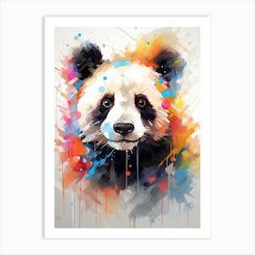 Panda Art In Abstract Art Style 4 Art Print
