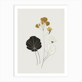 Coltsfoot Spices And Herbs Retro Minimal 2 Art Print