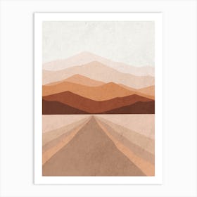 Road In The Desert Art Print