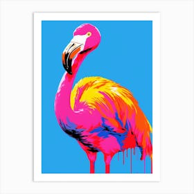 Andy Warhol Style Bird Flamingo 3 Art Print