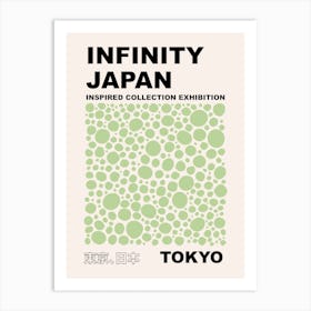 Dots Infinity Yayoi Inspired Green Art Print