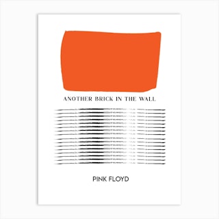 Another Brick In The Wall Pink Floyd Inspired Retro Art print