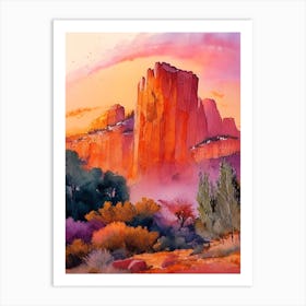 Garden Of The Gods Watercolour 3 Art Print