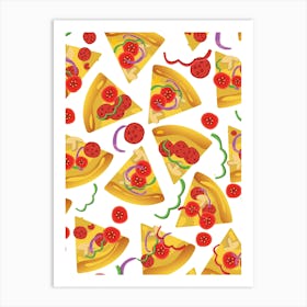 Pizza Slice Pattern Art Print