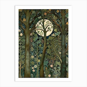 William Morris Moon In The Forest 6 Art Print