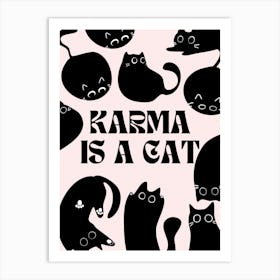 Karma Is A Cat Pattern Taylor Swift Art Print