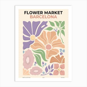 Flower Market Barcelona Art Print